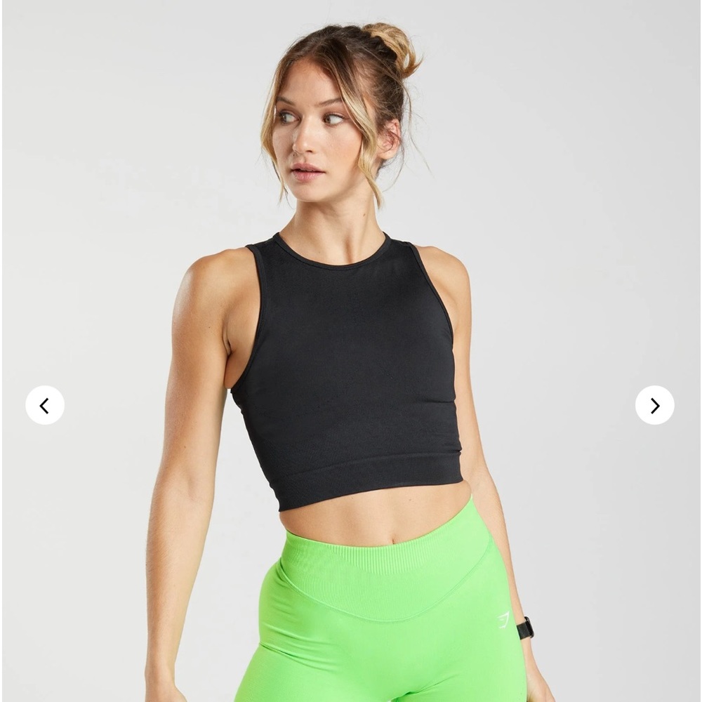 Gymshark Sweat Seamless Midi Tank - Black